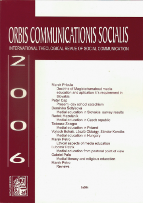 Orbis Communications Socialis 2006. International Theological Revue of Social Communication